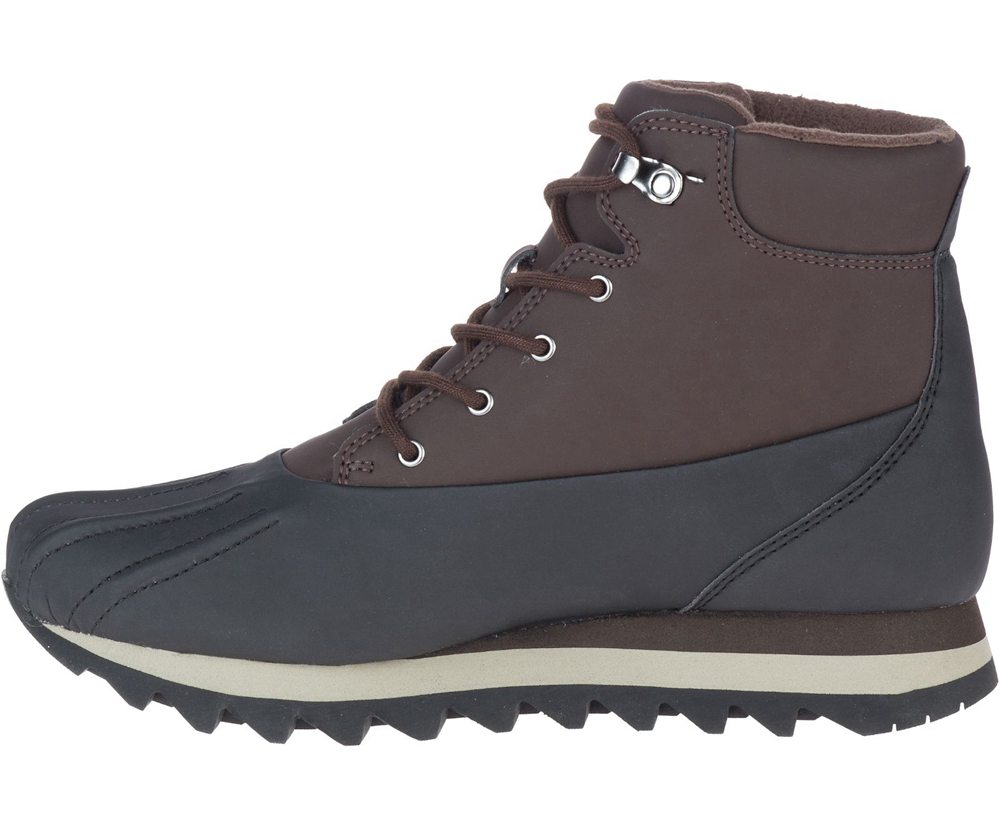 Kozaki Merrell Męskie Brązowe/Czarne - Alpine Brevig Polar Waterproof - 948576-EZI